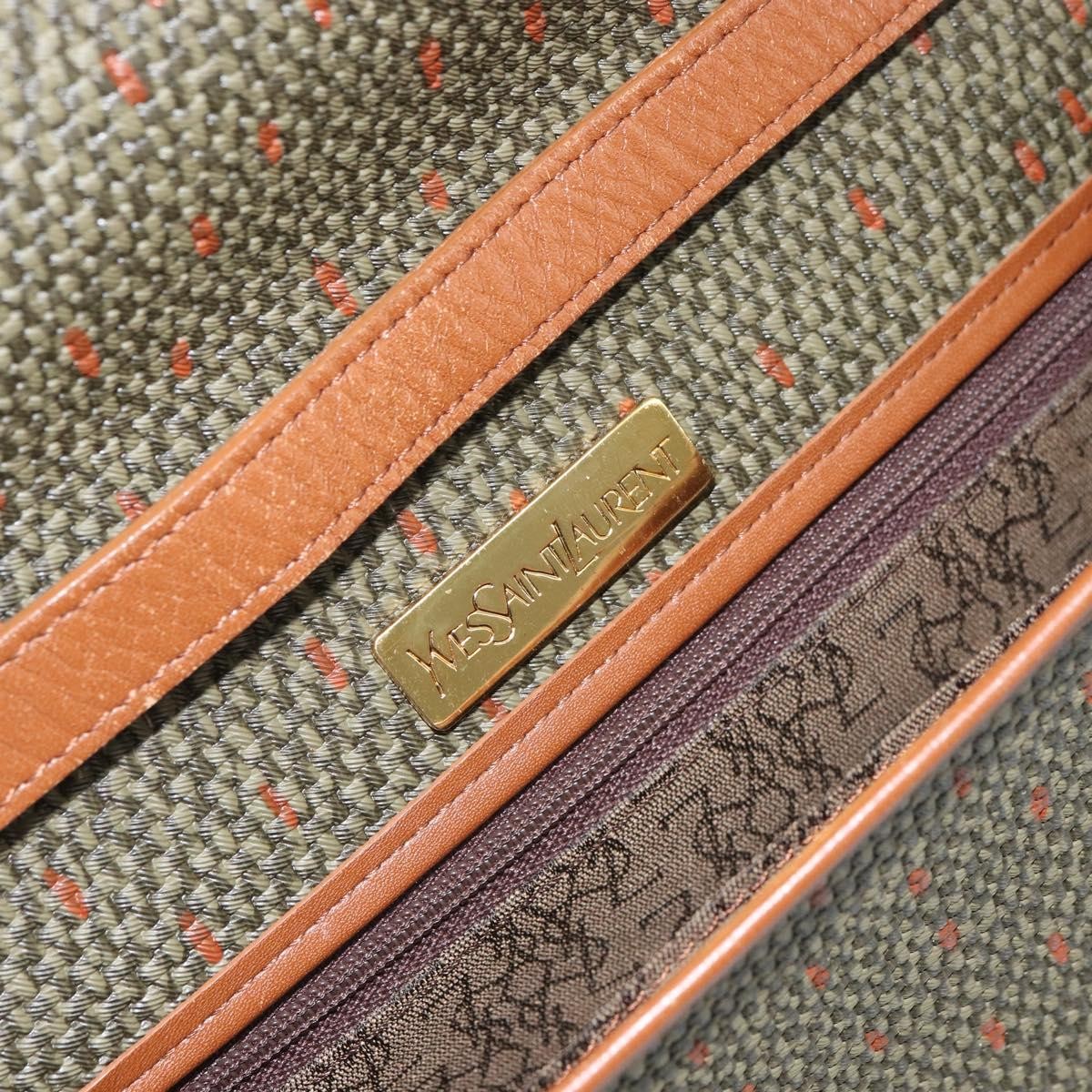Saint Laurent Vintage Shoulder Bag Canvas Green Pvc Shoulder Bag Bag (Pre-Owned)