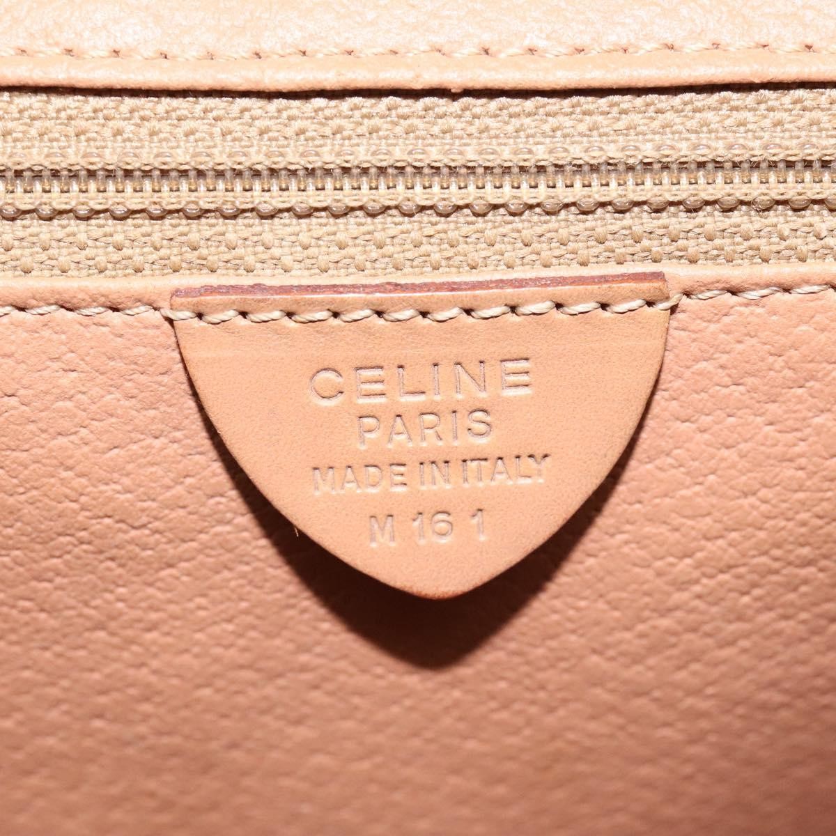 Celine Vintage Macadam Handbag Canvas And Leather Brown Canvas Handbag (Pre-Owned)