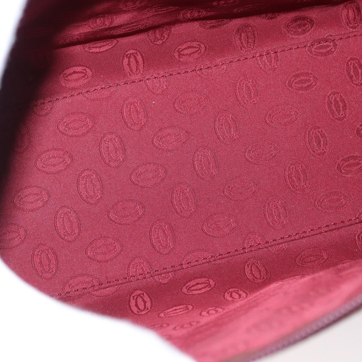 Cartier Must De Cartier Leather Burgundy Leather Handbag (Pre-Owned)