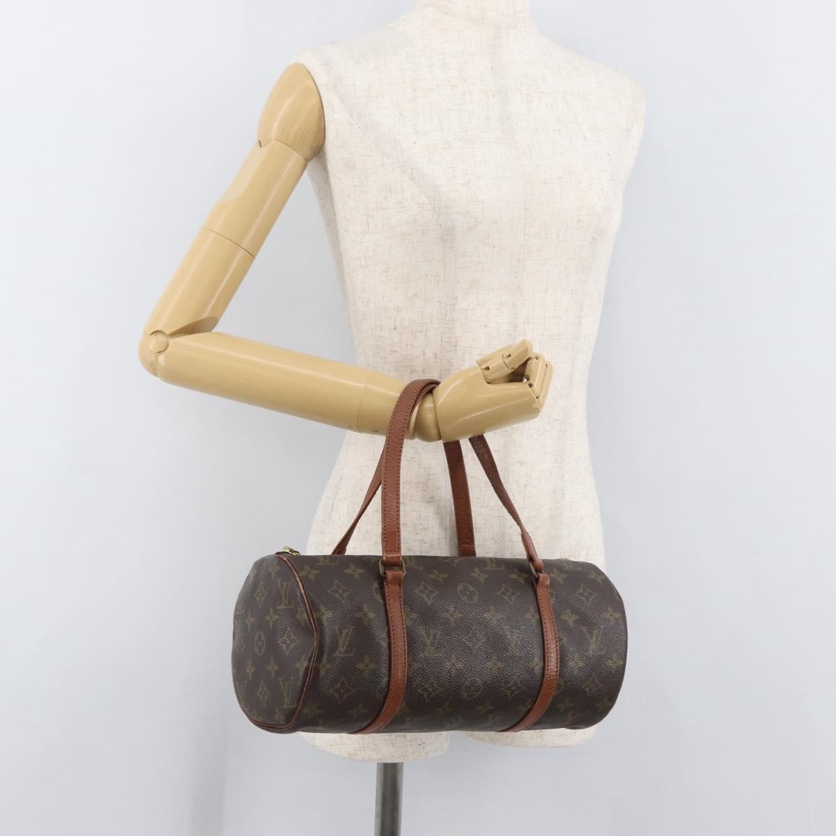 Louis Vuitton Papillon Handbag Monogram Canvas Brown Canvas Handbag (Pre-Owned)