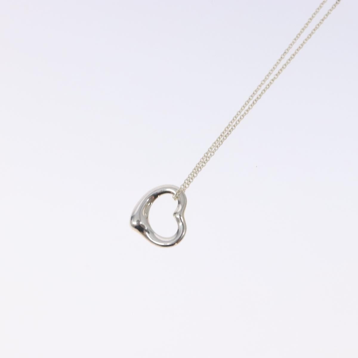 Tiffany & Co. Elsa Peretti Open Heart Pendant Necklace Sterling Silver Silver Silver Necklace Jewelry (Pre-Owned)