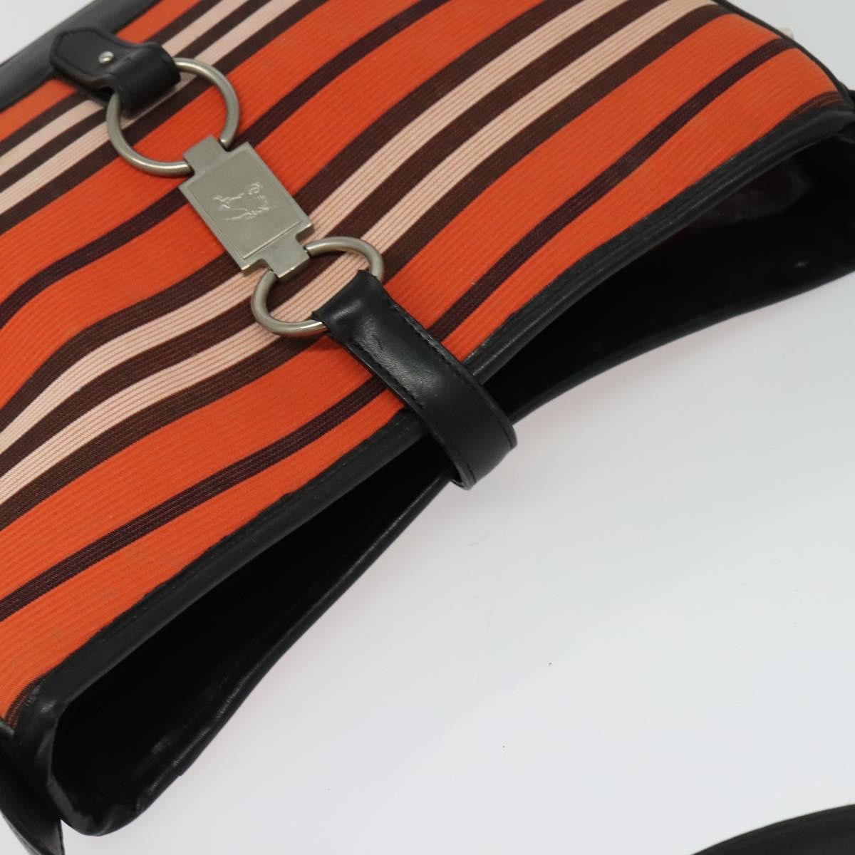 Burberry Blue Label Shoulder Bag Canvas Orange Canvas Shoulder Bag Bag (Pre-Owned)
