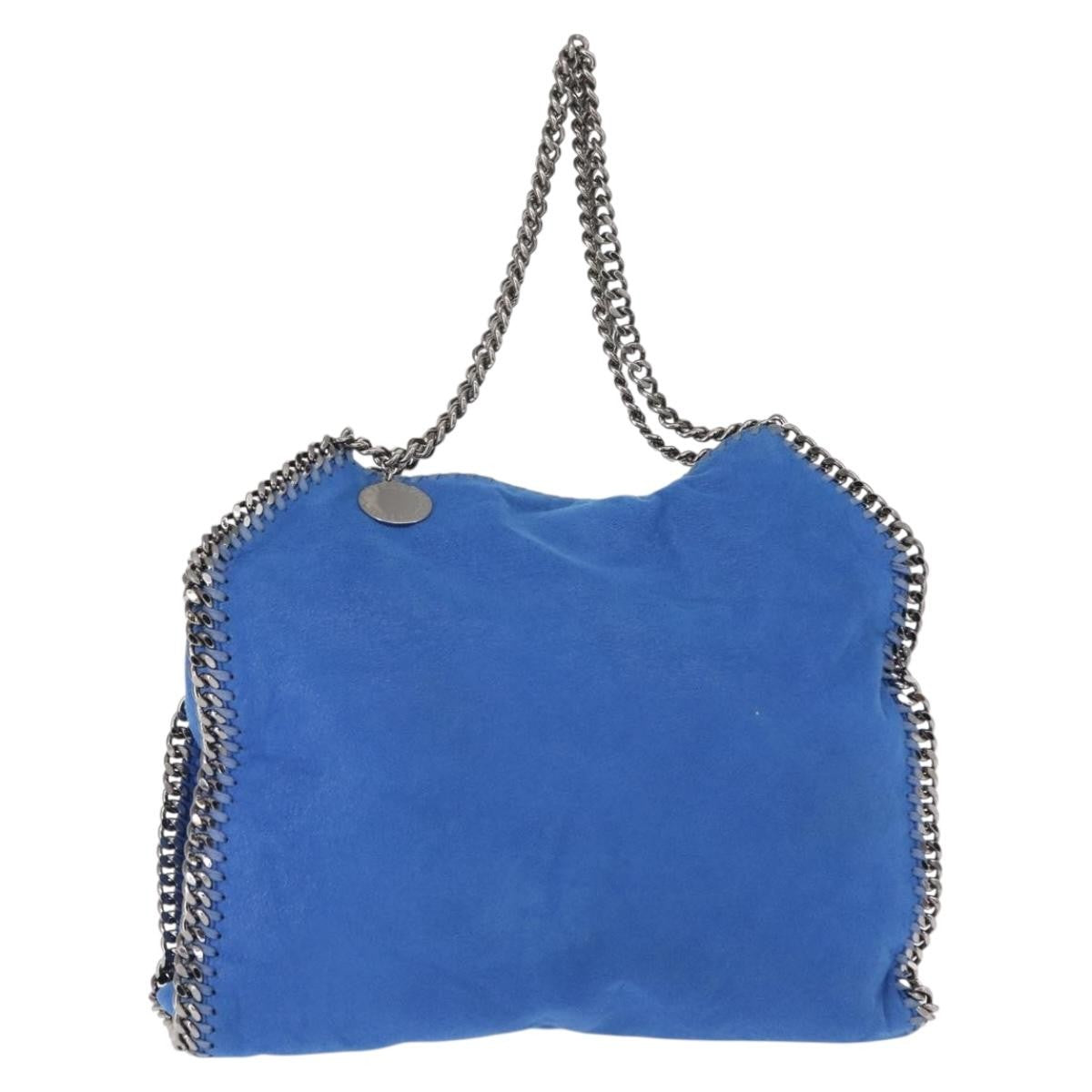 Stella Mccartney Falabella Tote Shaggy Deer Blue Polyester Tote Bag Bag (Pre-Owned)