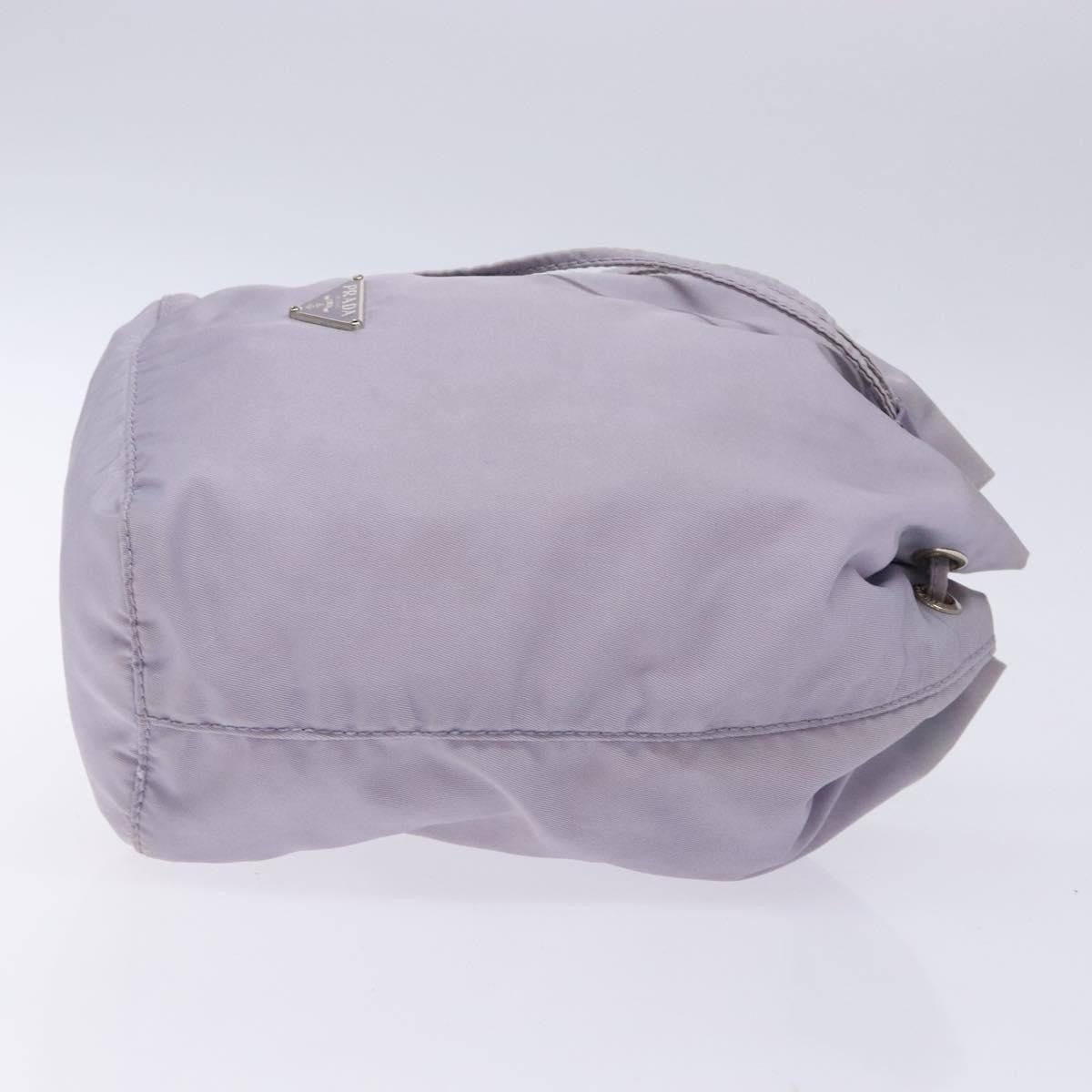 Prada Vela Drawstring Bucket Pouch Tessuto Purple Nylon Bag (Pre-Owned)