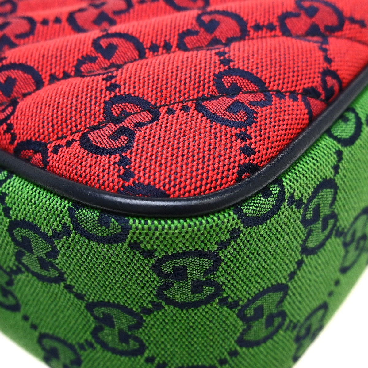 Gucci Gg Marmont Camera Bag Canvas Multicolour Canvas Handbag (Pre-Owned)