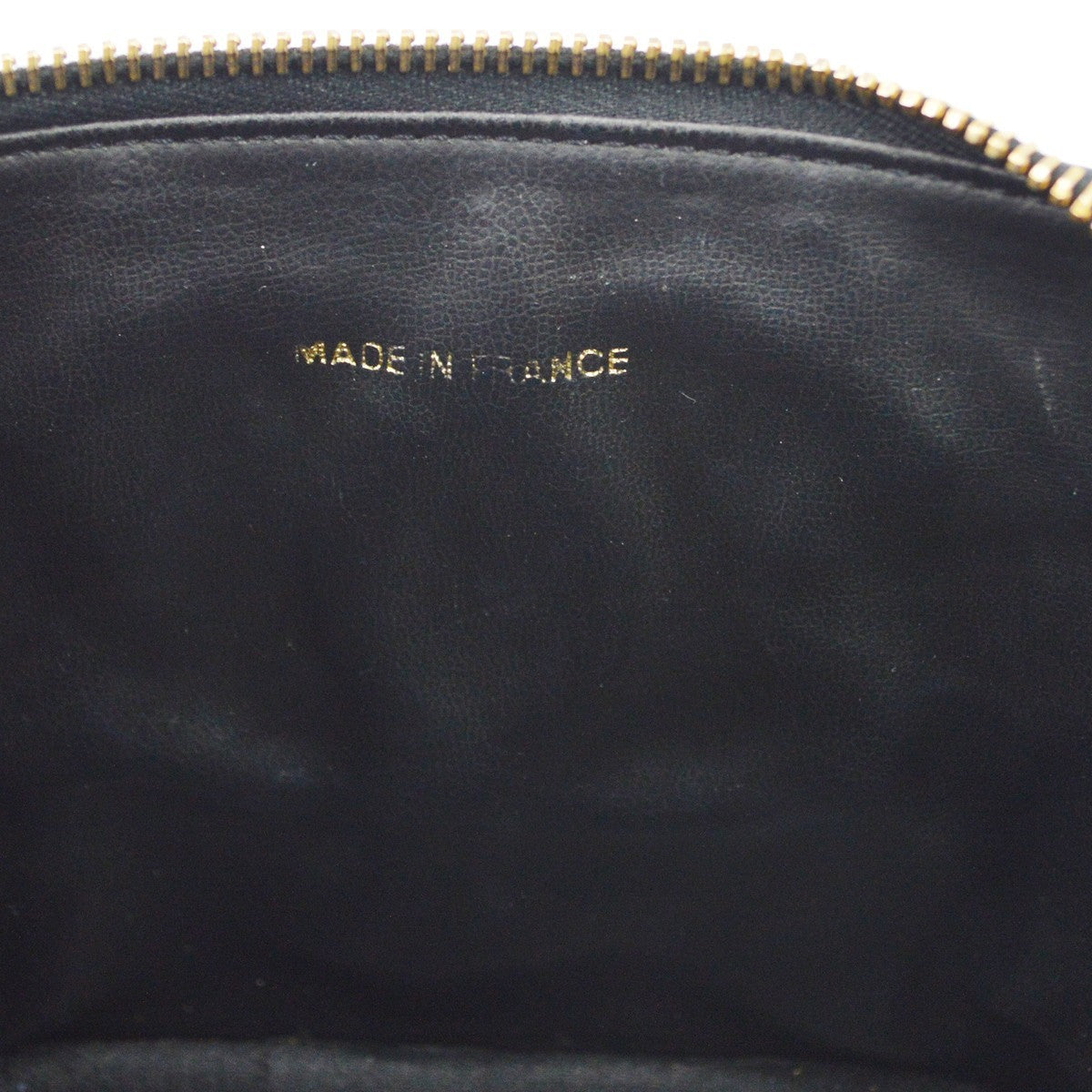Chanel Vintage Timeless Cosmetic Case Caviar Black Leather Handbag (Pre-Owned)