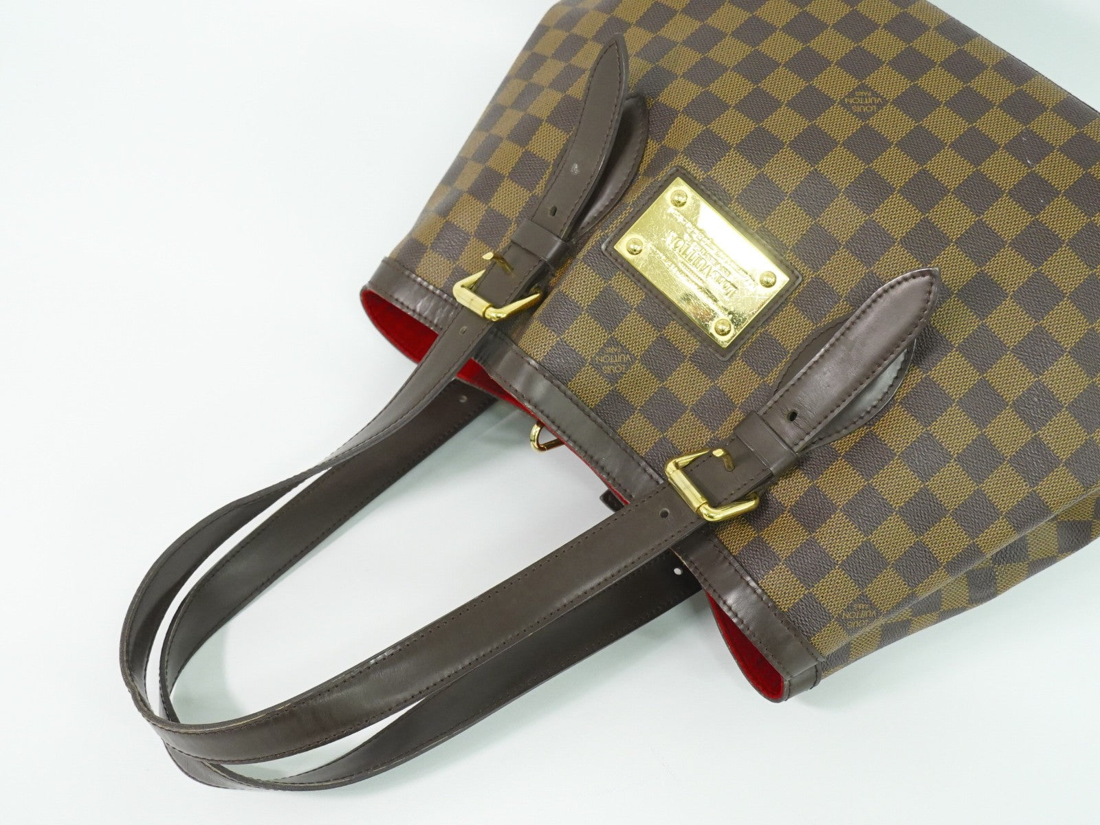 Louis Vuitton Hampstead Handbag Damier Brown Canvas Shoulder Bag Bag (Pre-Owned)