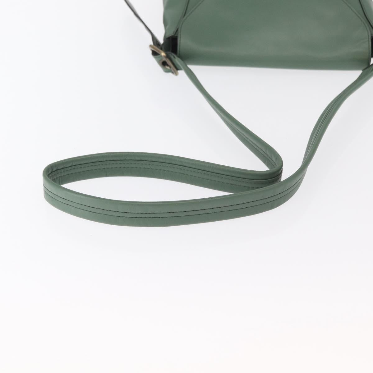 Chloe Vintage Flap Shoulder Bag Leather Green Leather Shoulder Bag Bag (Pre-Owned)