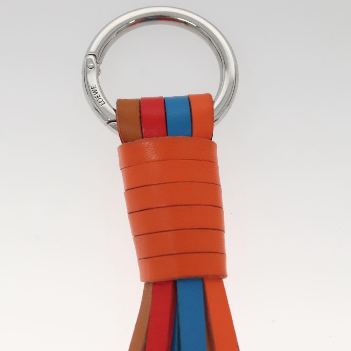 Loewe Anagram Bag Charm Key Holder Metal With Leather Multicolour Leather Charms And Keychains Accessory (Pre-Owned)