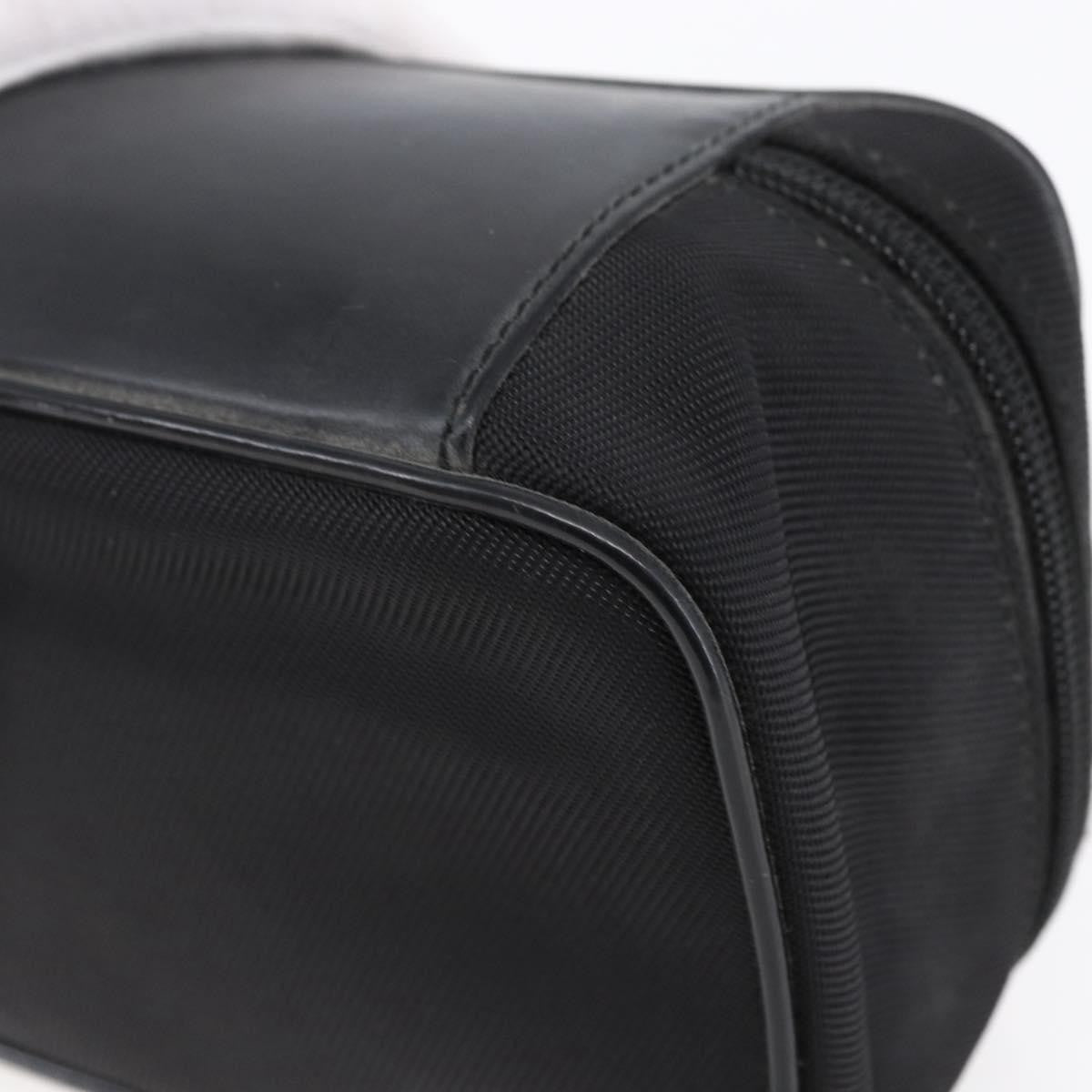 Gucci Vintage Bamboo Vanity Case Nylon Black Nylon Handbag (Pre-Owned)
