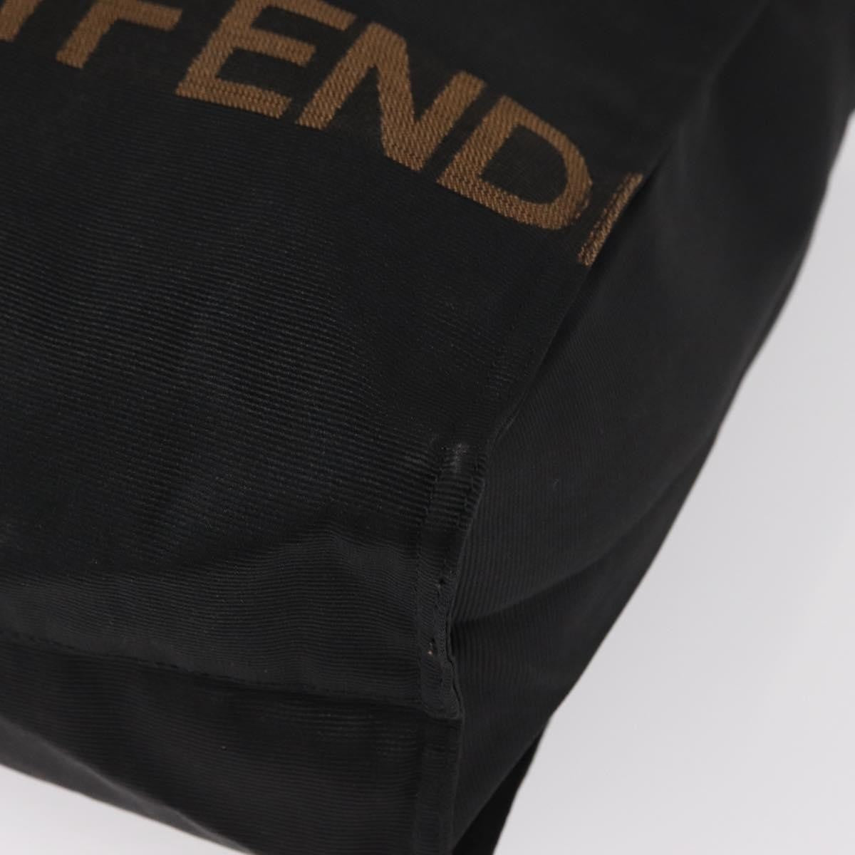 Fendi Vintage Convertible Logo Weekender Nylon Black Nylon Tote Bag Bag (Pre-Owned)