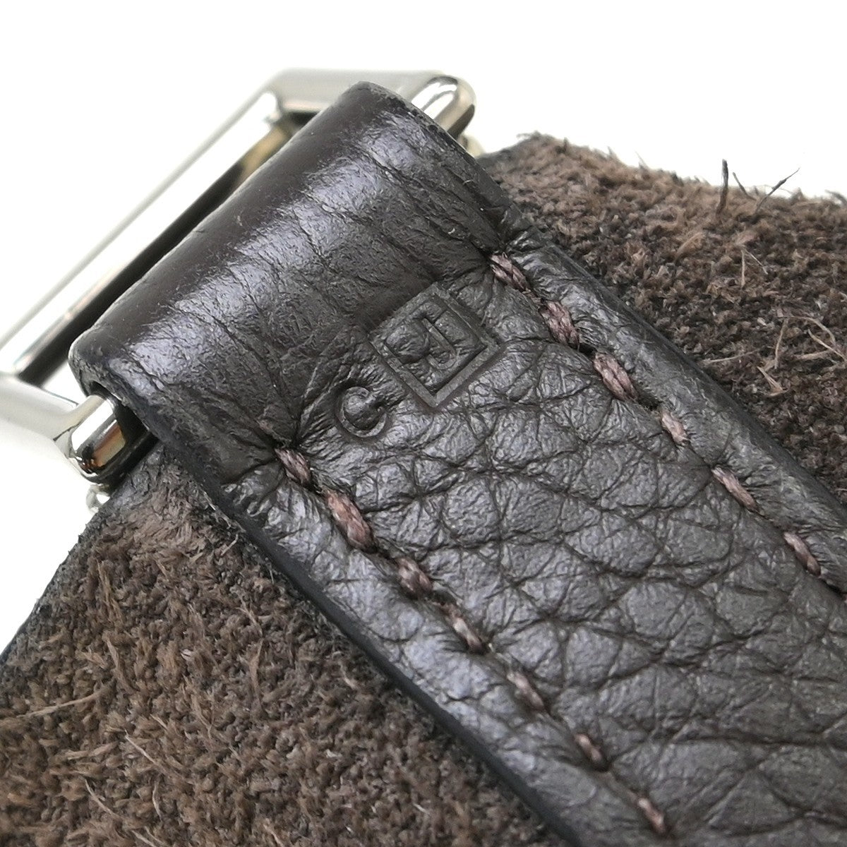 Hermes Picotin Bag Clemence Brown Leather Handbag (Pre-Owned)