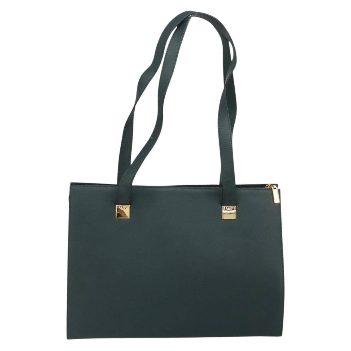 Celine Tote Bag Leather Green Leather Tote Bag Bag (Pre-Owned)