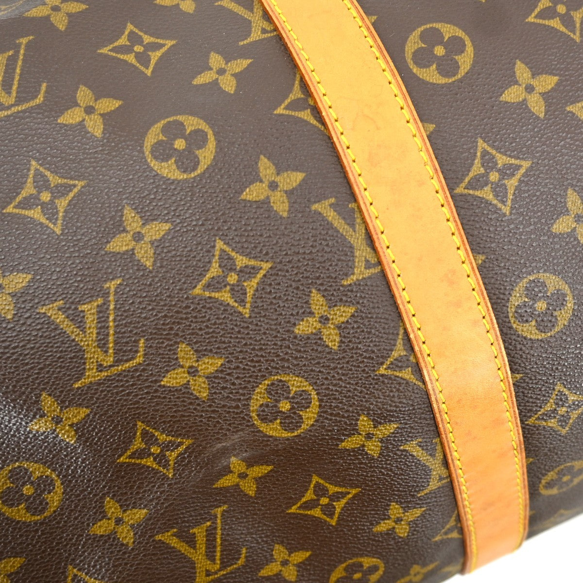 Louis Vuitton Keepall Bag Monogram Canvas Brown Canvas Travel Bag Bag (Pre-Owned)