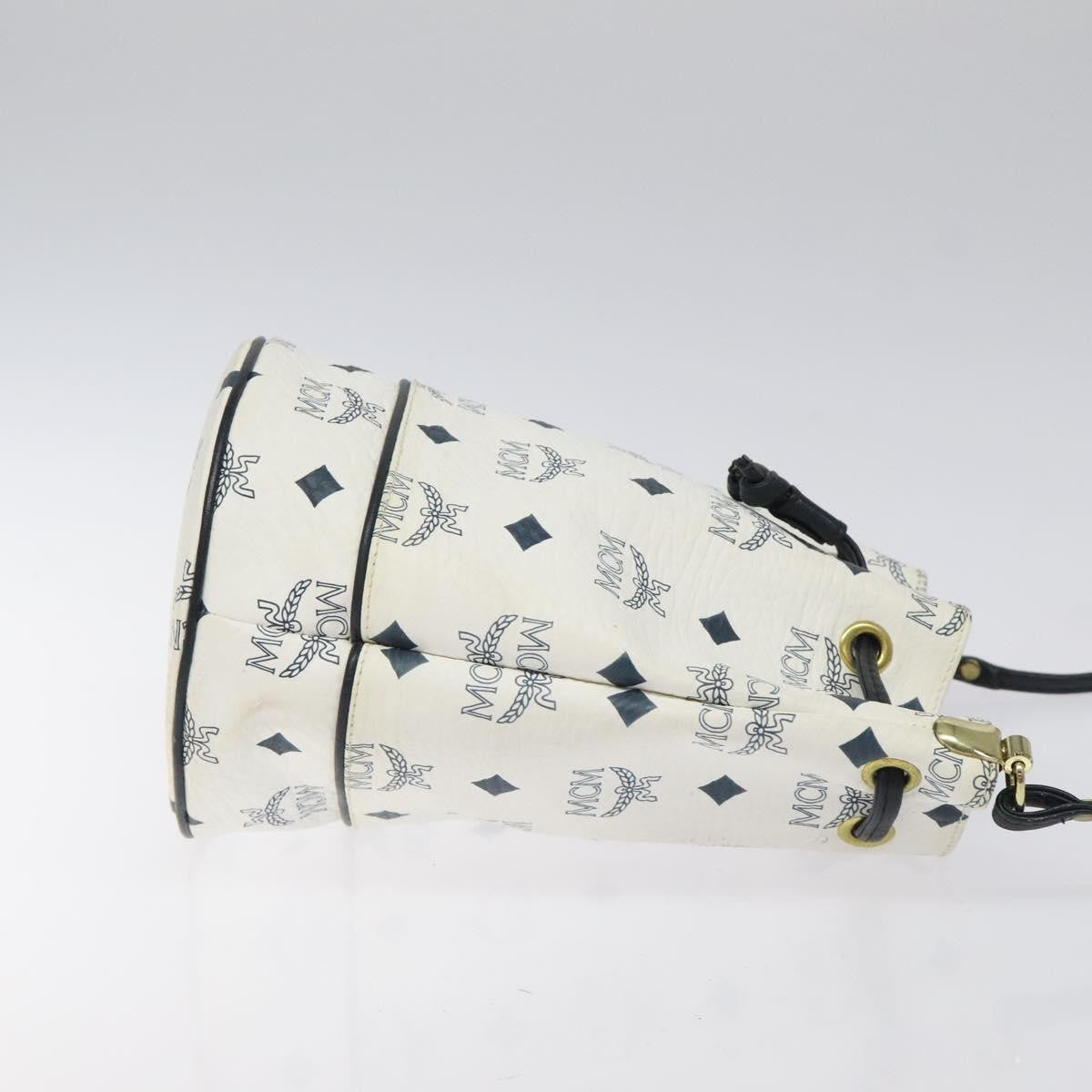 MCM Visetos Shoulder Bag Pvc White Pvc Shoulder Bag Bag (Pre-Owned)