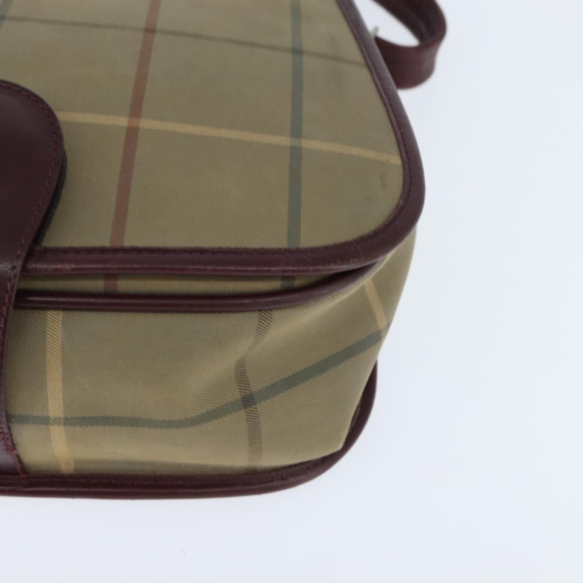 Burberry Nova Check Shoulder Bag Canvas Beige Canvas Shoulder Bag Bag (Pre-Owned)