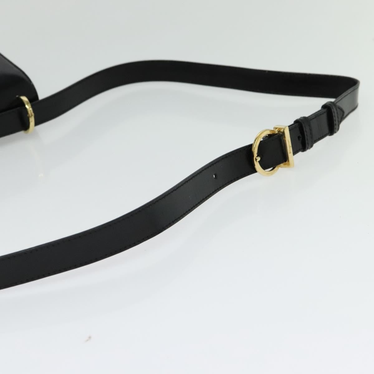 Salvatore Ferragamo Gancini Shoulder Bag Patent Leather Black Patent_Leather Shoulder Bag Bag (Pre-Owned)