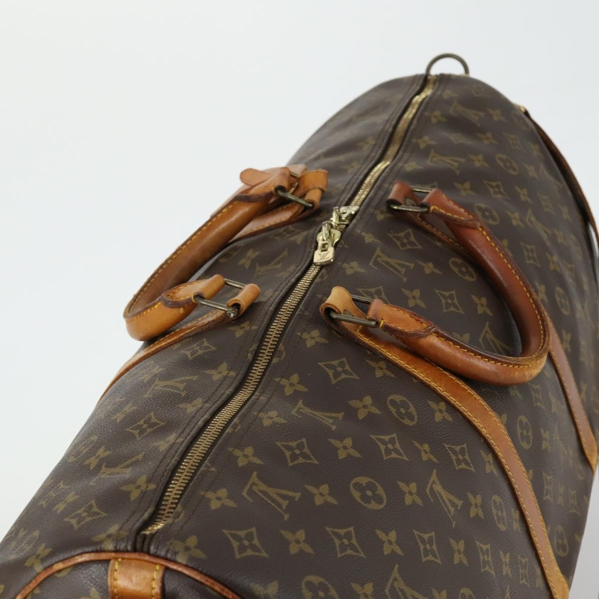 Louis Vuitton Keepall Bandouliere Bag Monogram Canvas Brown Canvas Travel Bag Bag (Pre-Owned)