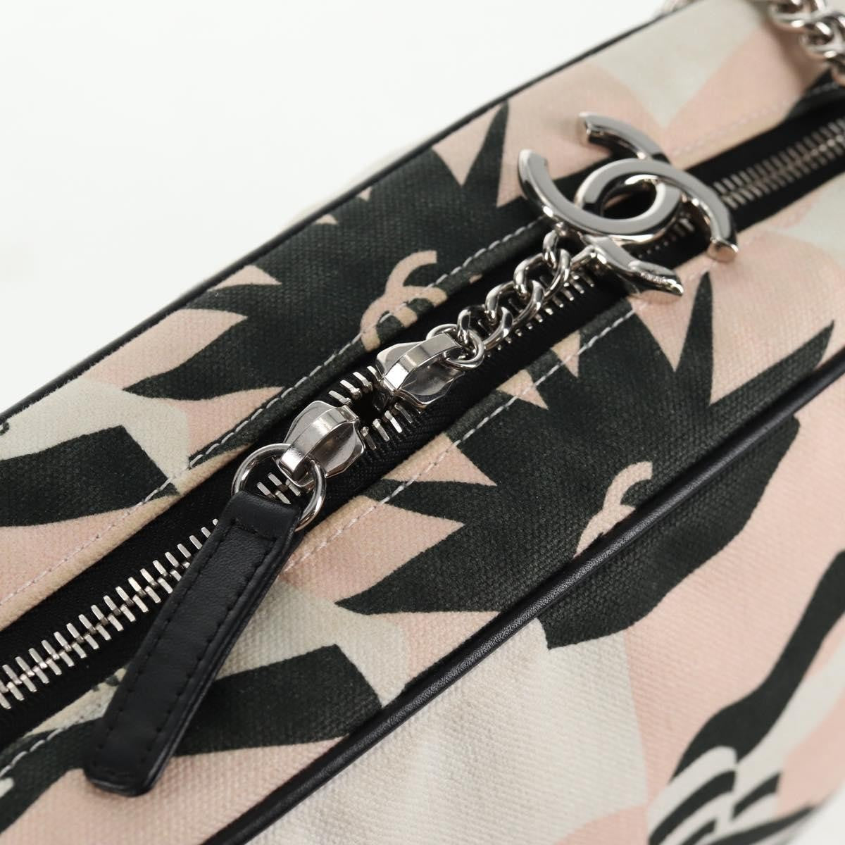 Chanel La Pausa Bay Camera Case Bag Printed Canvas Pink Canvas Bag (Pre-Owned)