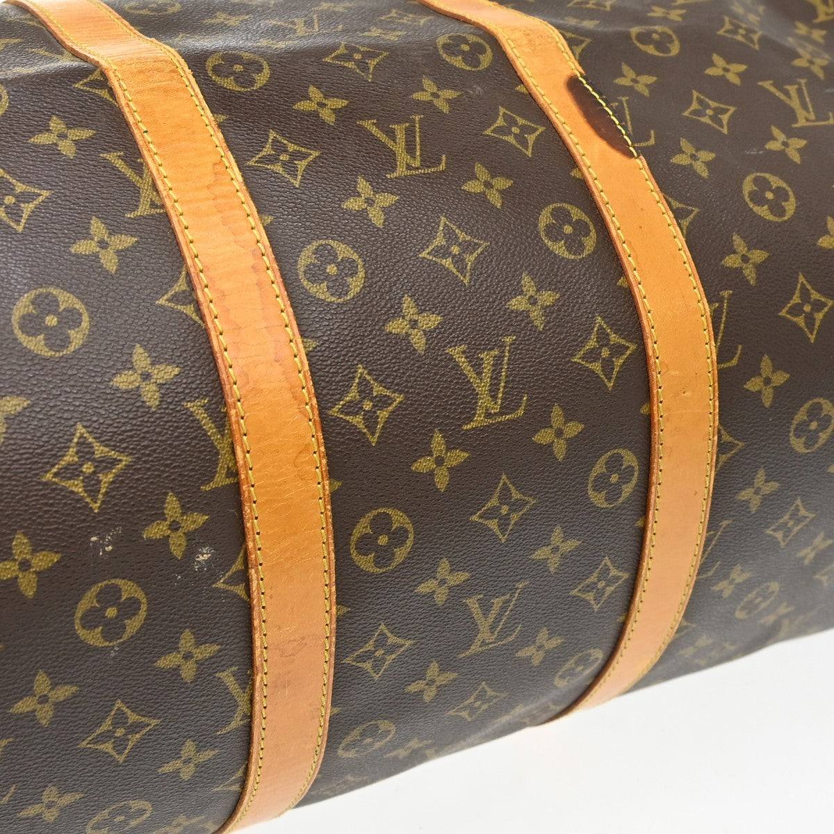 Louis Vuitton Keepall Bandouliere Bag Monogram Canvas Brown Canvas Travel Bag Bag (Pre-Owned)