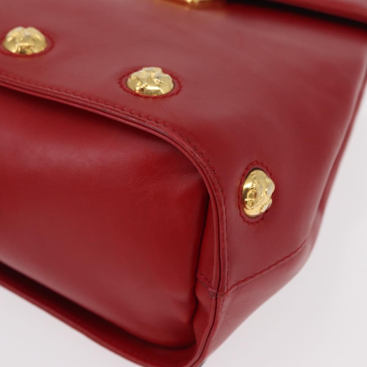 Salvatore Ferragamo Vintage Backpack Leather Red Leather Backpack Bag (Pre-Owned)