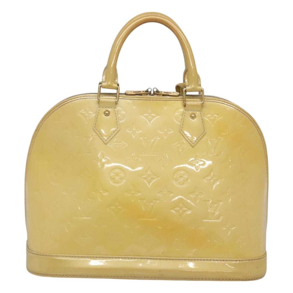 Louis Vuitton Alma Handbag Patent Leather Yellow Patent_Leather Handbag (Pre-Owned)