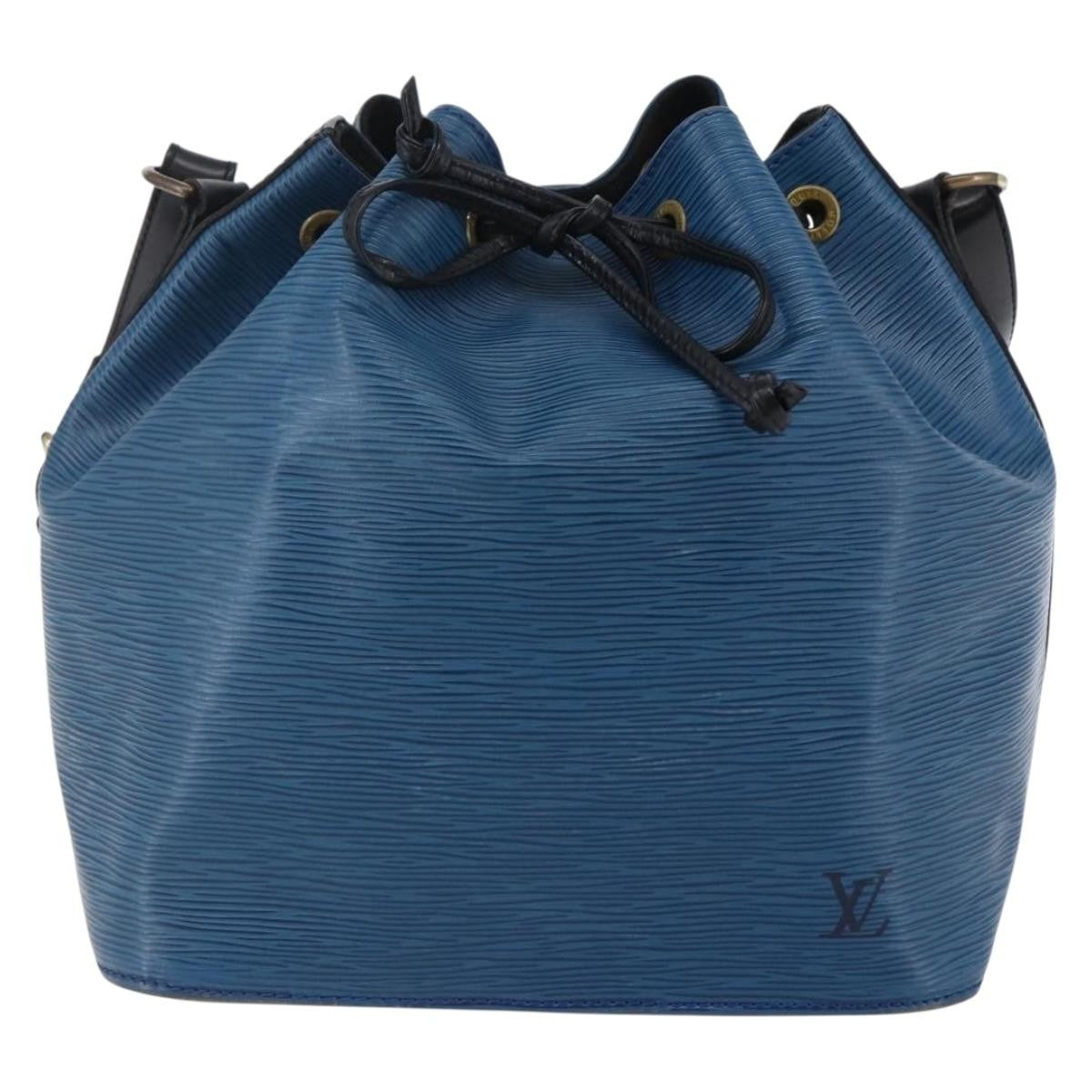 Louis Vuitton Petit Noe Handbag Two Tone Epi Leather Black Leather Bag (Pre-Owned)