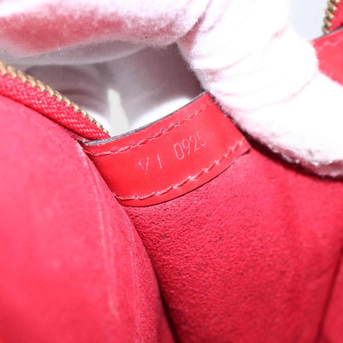 Louis Vuitton Lussac Handbag Epi Leather Red Leather Shoulder Bag Bag (Pre-Owned)