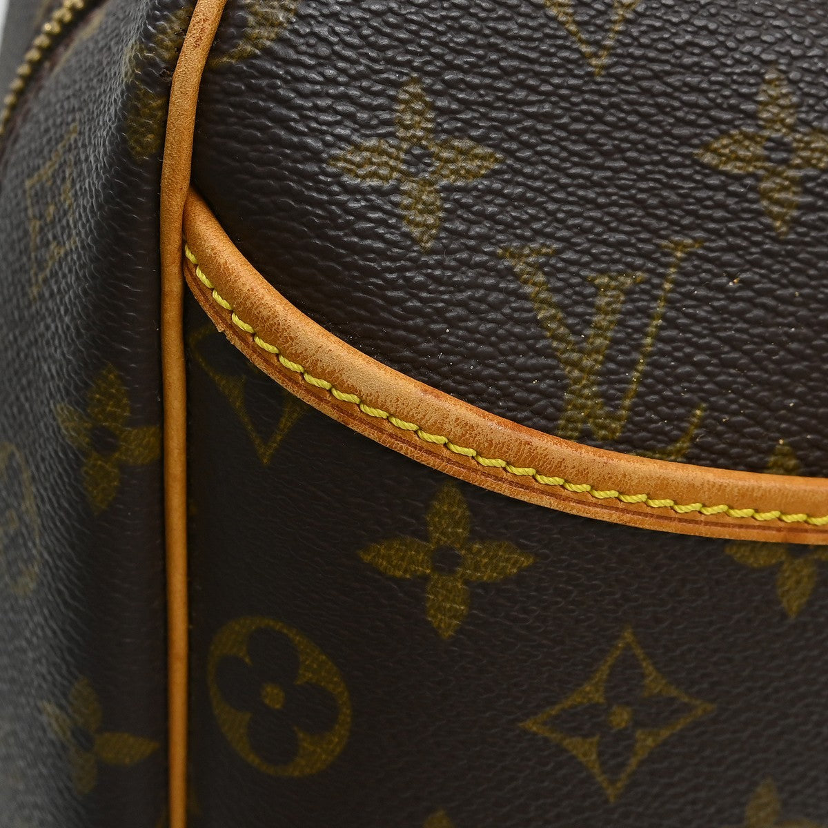Louis Vuitton Deauville Handbag Monogram Canvas Brown Canvas Handbag (Pre-Owned)