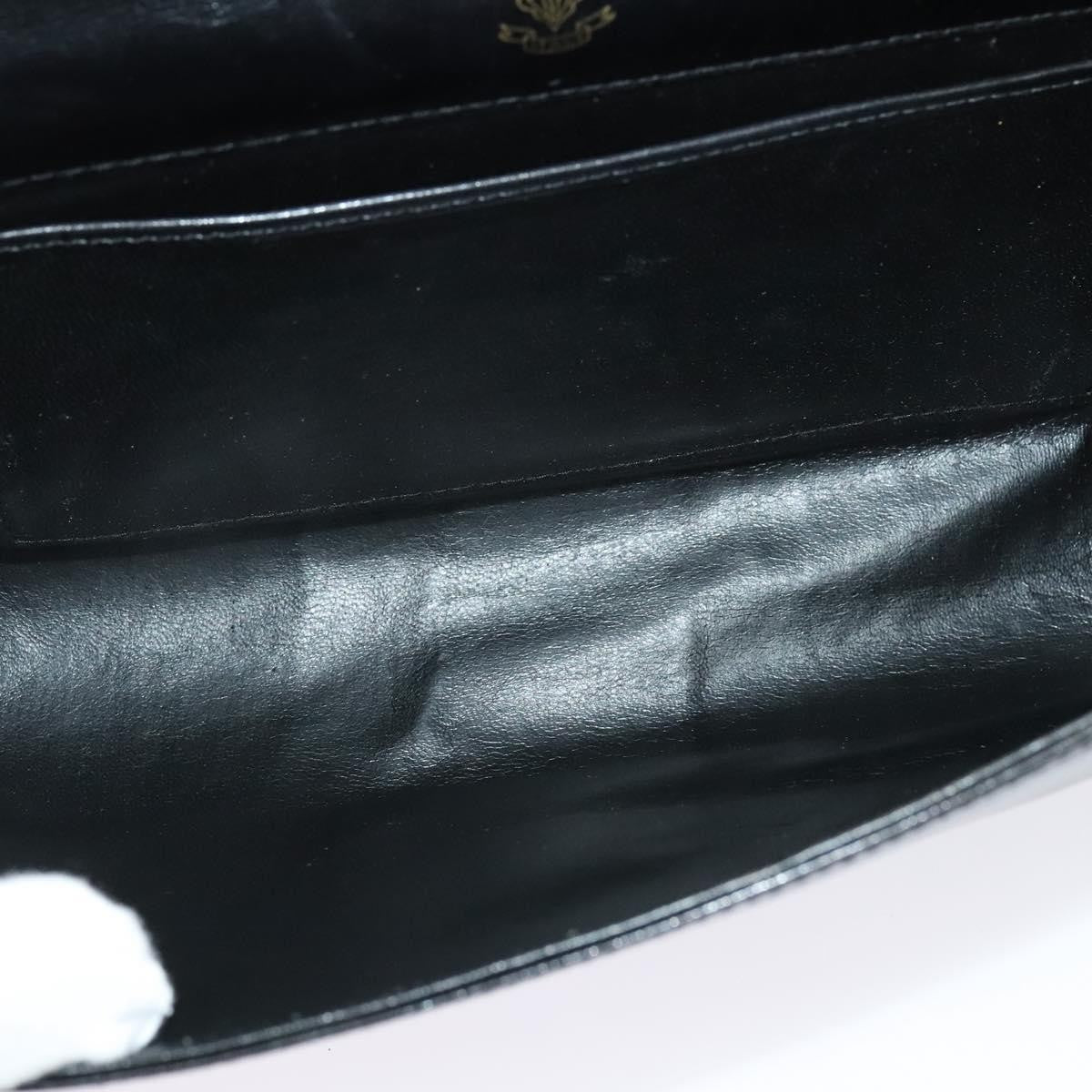 Gucci Vintage Shoulder Bag Leather Black Leather Shoulder Bag Bag (Pre-Owned)