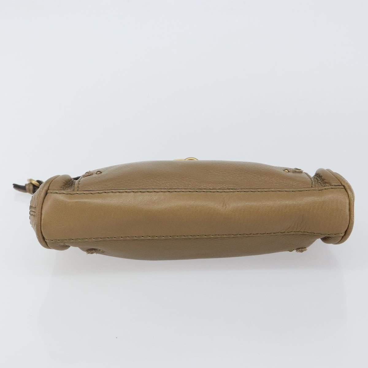 Chloe Paddington Pouch Leather Beige Leather Bag (Pre-Owned)