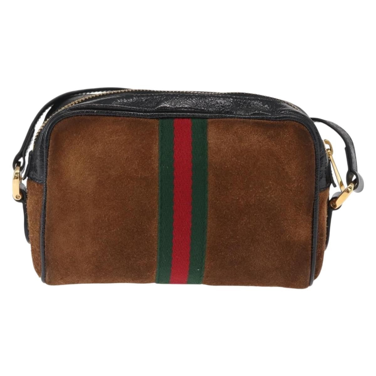 Gucci Ophidia Shoulder Bag Suede Brown Suede Shoulder Bag Bag (Pre-Owned)