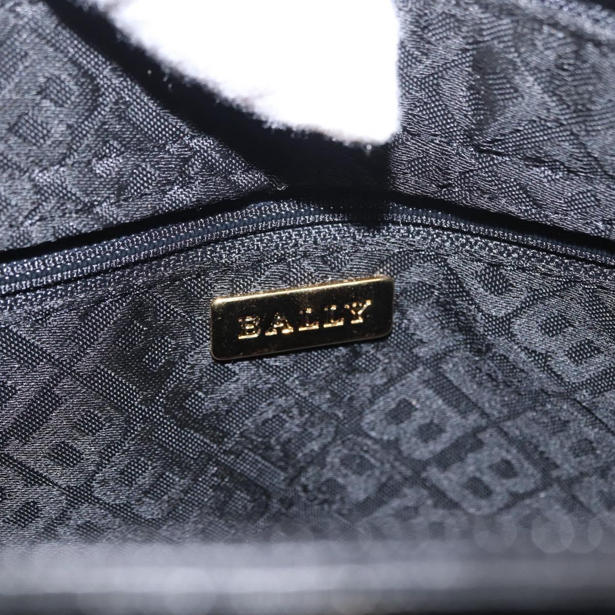 Bally Vintage Shoulder Bag Quilted Leather Black Leather Shoulder Bag Bag (Pre-Owned)