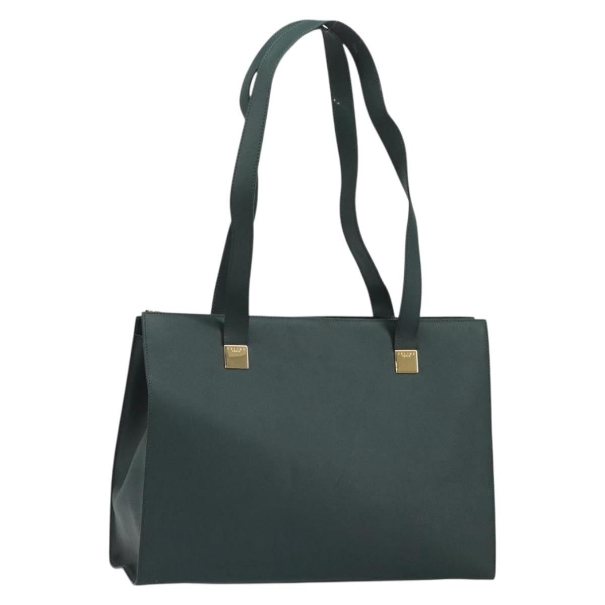 Celine Tote Bag Leather Green Leather Tote Bag Bag (Pre-Owned)