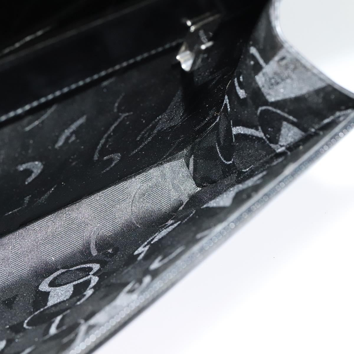 Salvatore Ferragamo Gancini Handbag Patent Leather Black Patent_Leather Handbag (Pre-Owned)