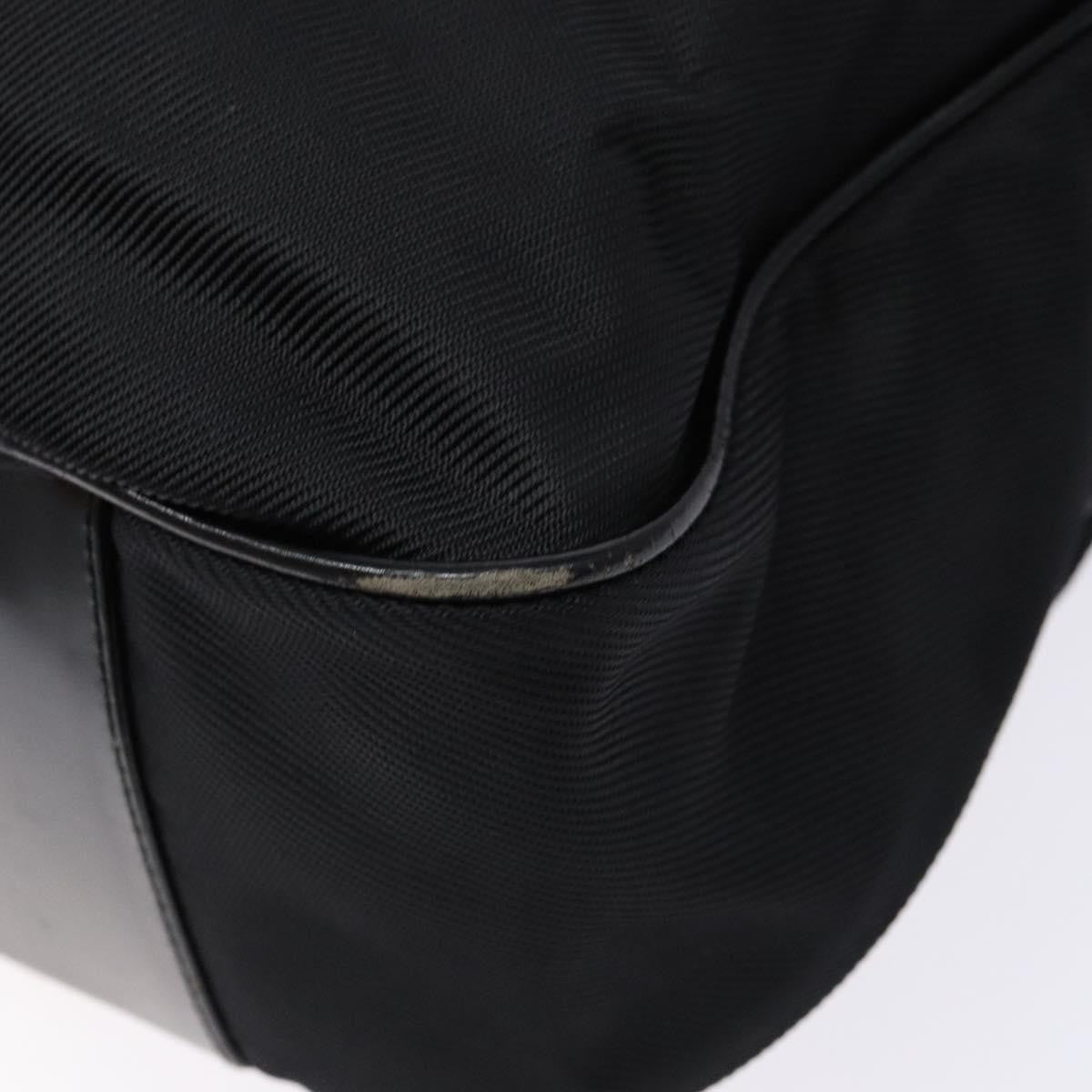 Gucci Vintage Bamboo Handle Tote Nylon Black Nylon Bag (Pre-Owned)