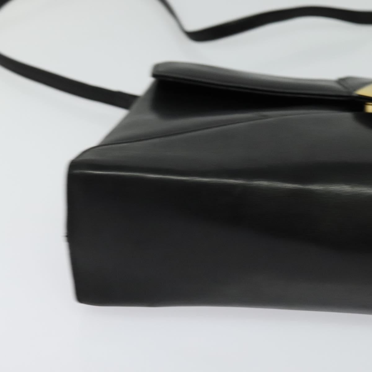 Givenchy Shoulder Bag Leather Black Leather Shoulder Bag Bag (Pre-Owned)