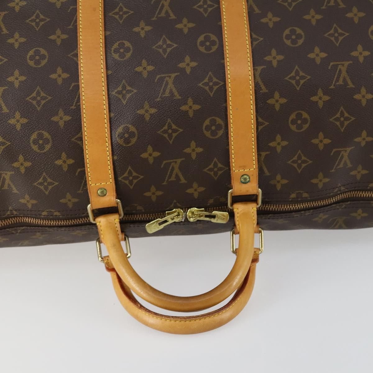 Louis Vuitton Keepall Bag Monogram Canvas Brown Canvas Travel Bag Bag (Pre-Owned)