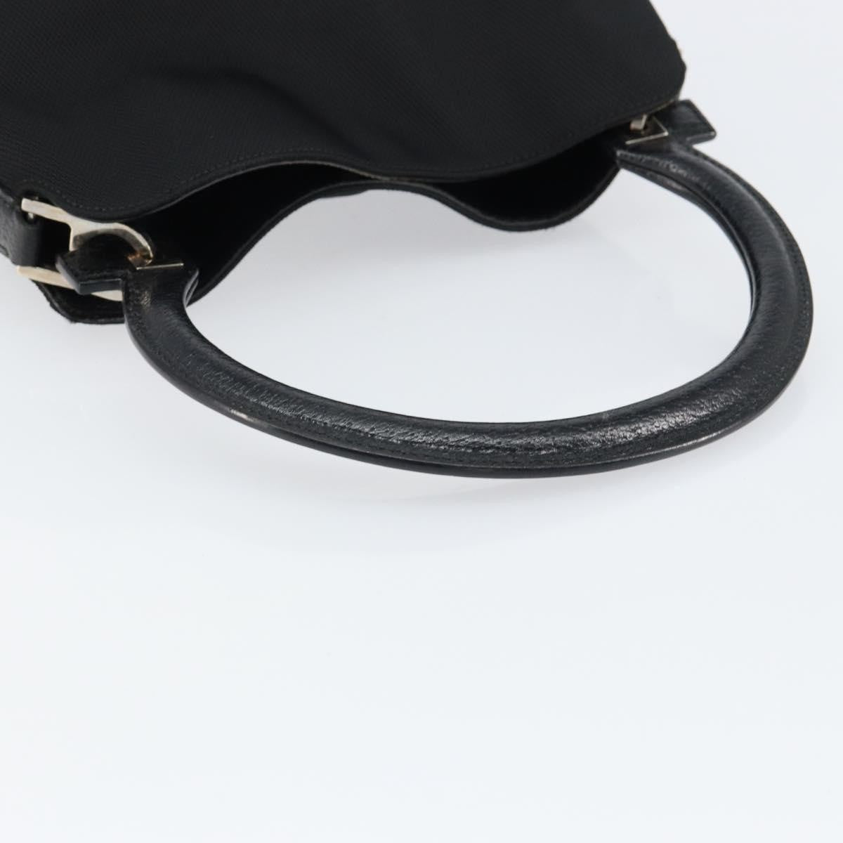 Salvatore Ferragamo Vintage Handbag Nylon Black Nylon Handbag (Pre-Owned)