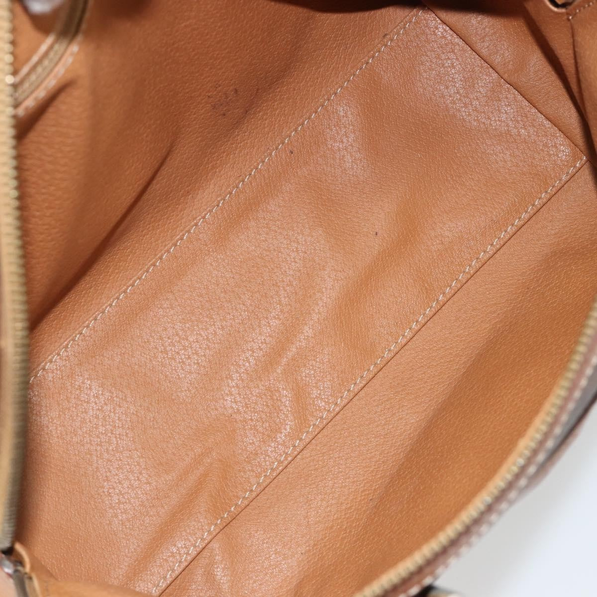 Celine Vintage Triomphe Handbag Canvas Brown Canvas Handbag (Pre-Owned)