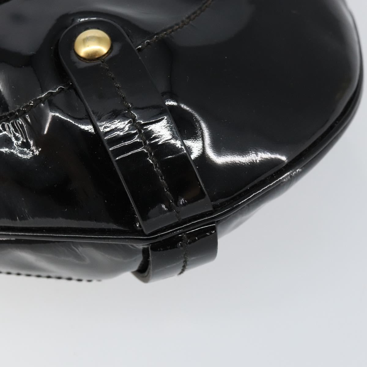 Salvatore Ferragamo Gancini Tote Patent Leather Black Patent_Leather Tote Bag Bag (Pre-Owned)