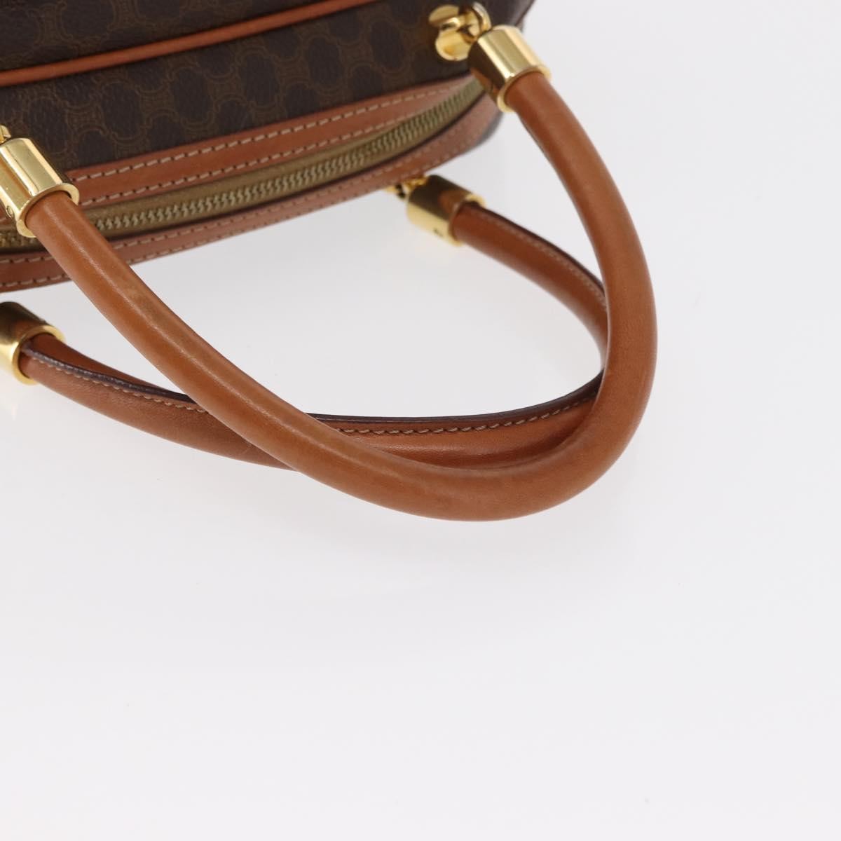 Celine Vintage Macadam Handbag Canvas And Leather Brown Canvas Handbag (Pre-Owned)