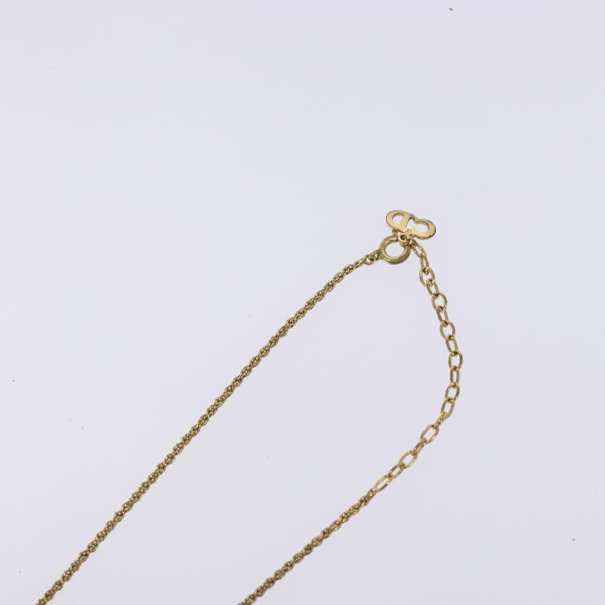 Christian Dior Cd Round Pendant Necklace Metal And Crystals Gold Metal Jewelry (Pre-Owned)