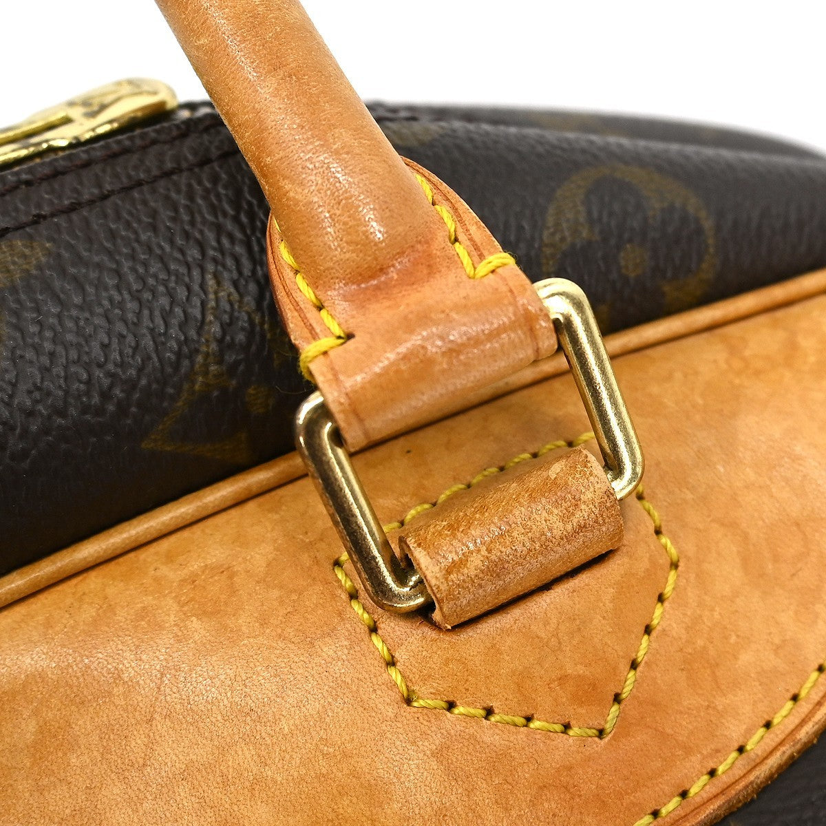 Louis Vuitton Deauville Handbag Monogram Canvas Brown Canvas Handbag (Pre-Owned)