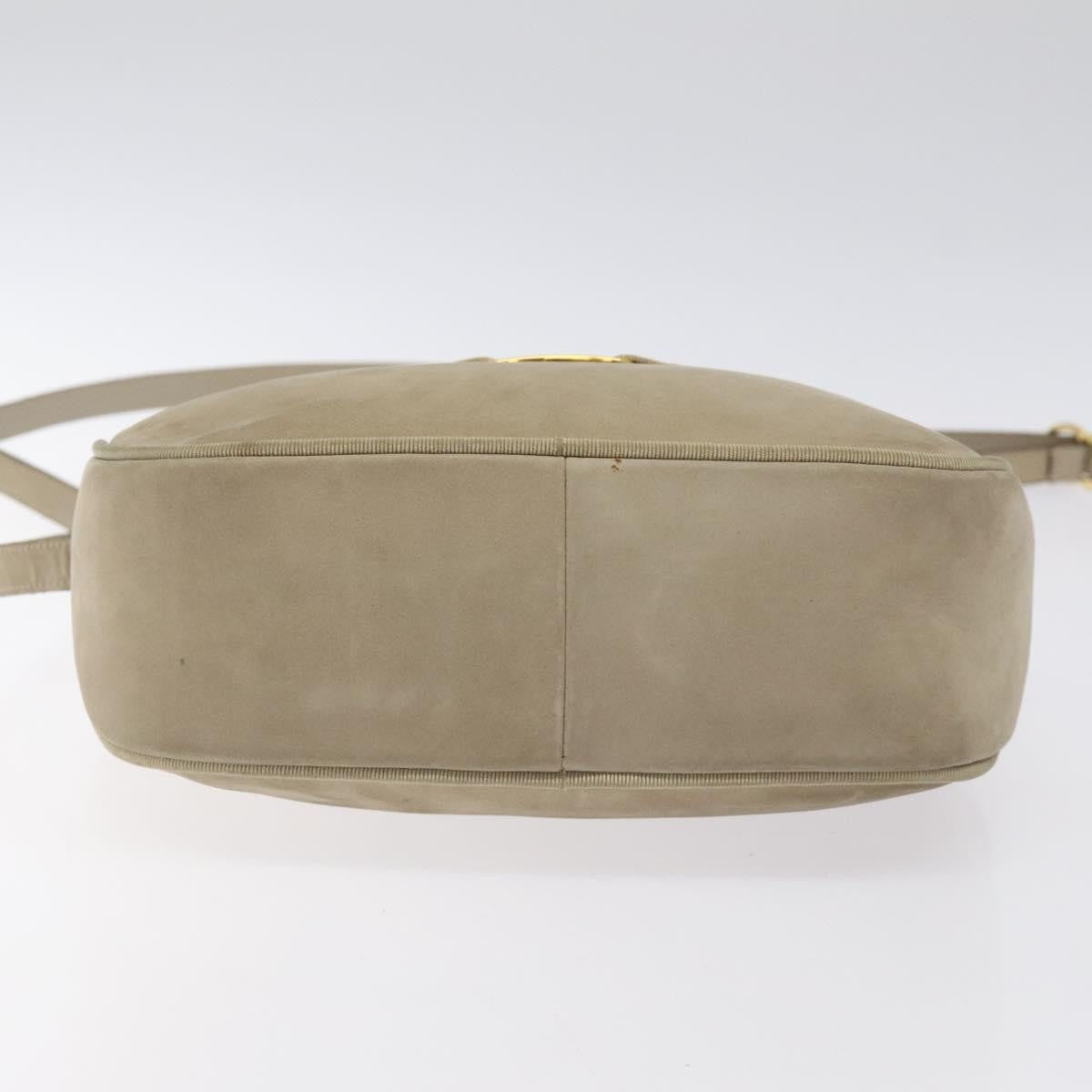 Salvatore Ferragamo Vara Bow Camera Shoulder Bag Suede Beige Suede Shoulder Bag Bag (Pre-Owned)