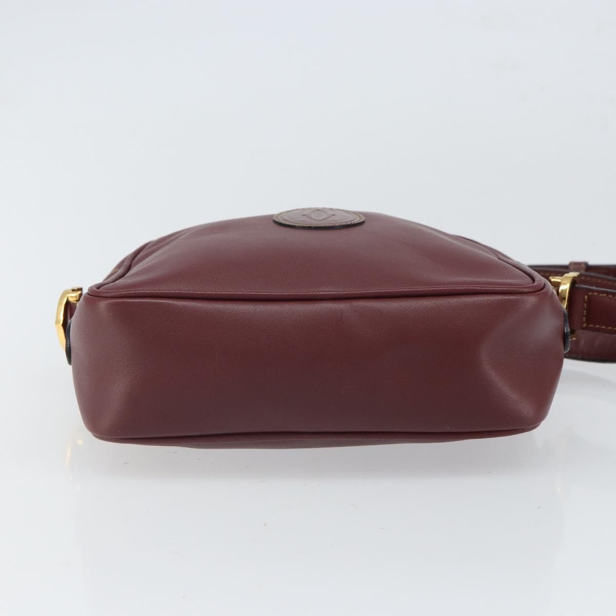 Cartier Must De Cartier Shoulder Bag Leather Burgundy Leather Shoulder Bag Bag (Pre-Owned)