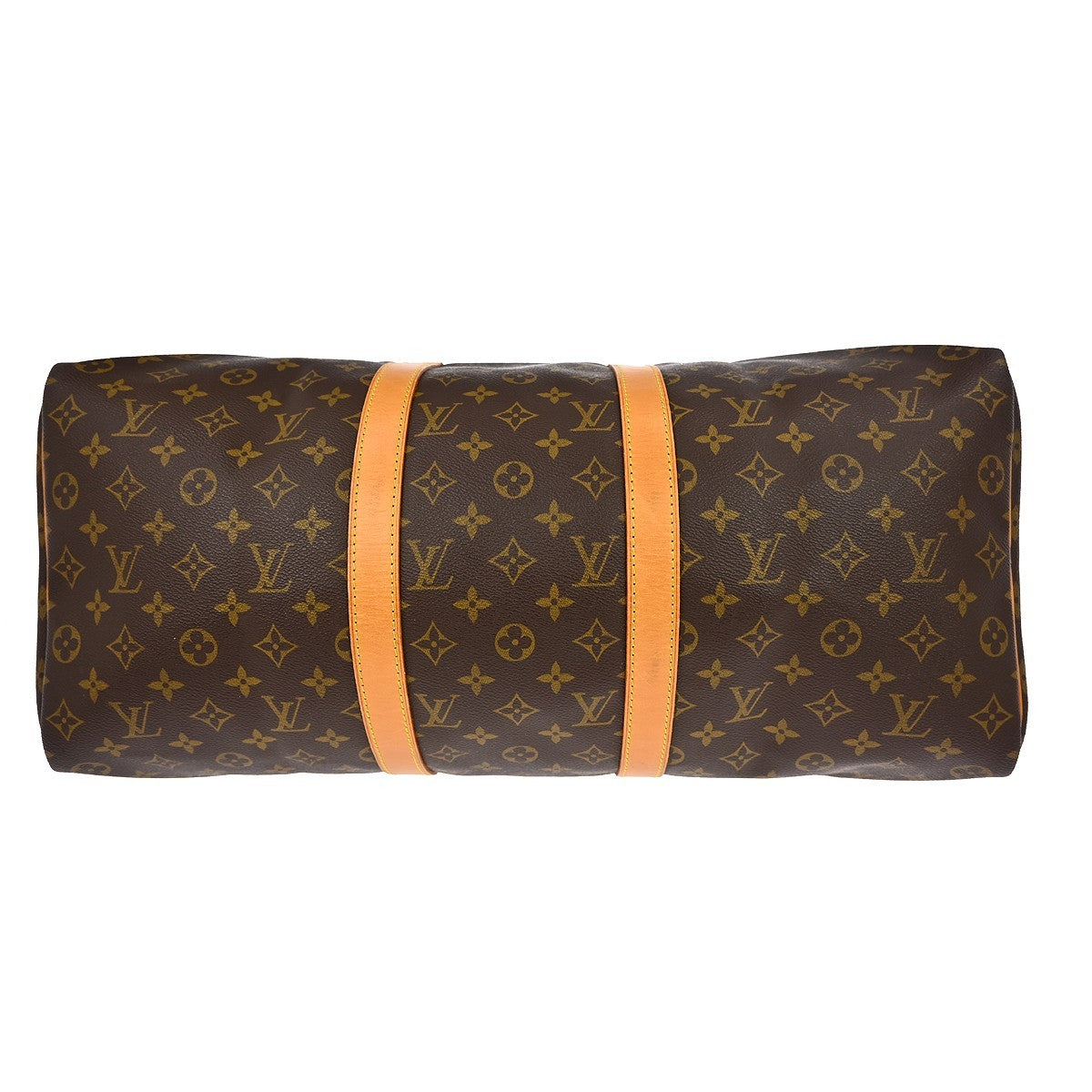 Louis Vuitton Keepall Bag Monogram Canvas Brown Canvas Travel Bag Bag (Pre-Owned)