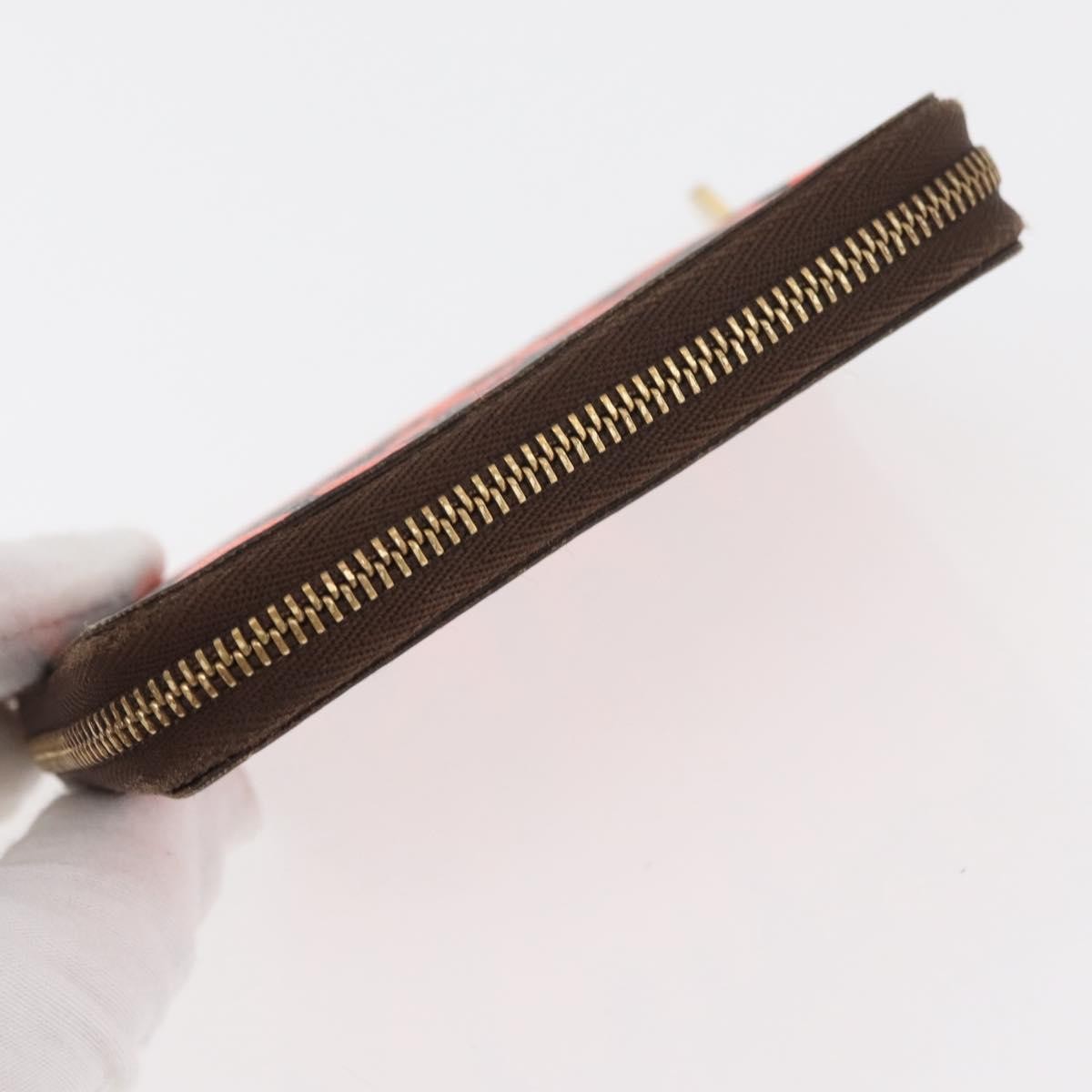 Louis Vuitton Porte-Monnaie Zippy Wallet Monogramme Empreinte Orange Canvas Wallets Accessory (Pre-Owned)