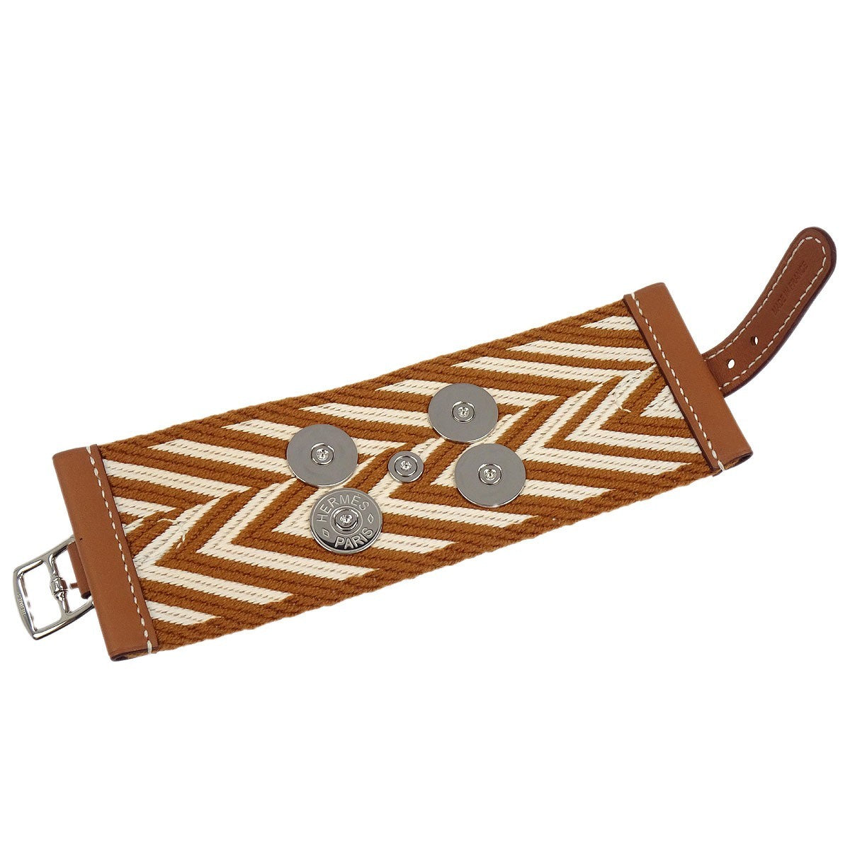 Hermes Collier De Chien Medor Bracelet Leather Brown Leather Bracelet Jewelry (Pre-Owned)