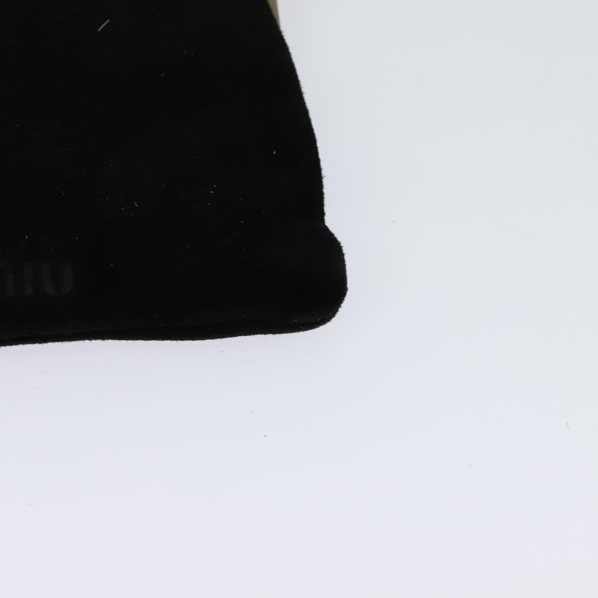 Miu Miu Kisslock Clutch Suede Black Suede Clutche & Pouche Bag (Pre-Owned)